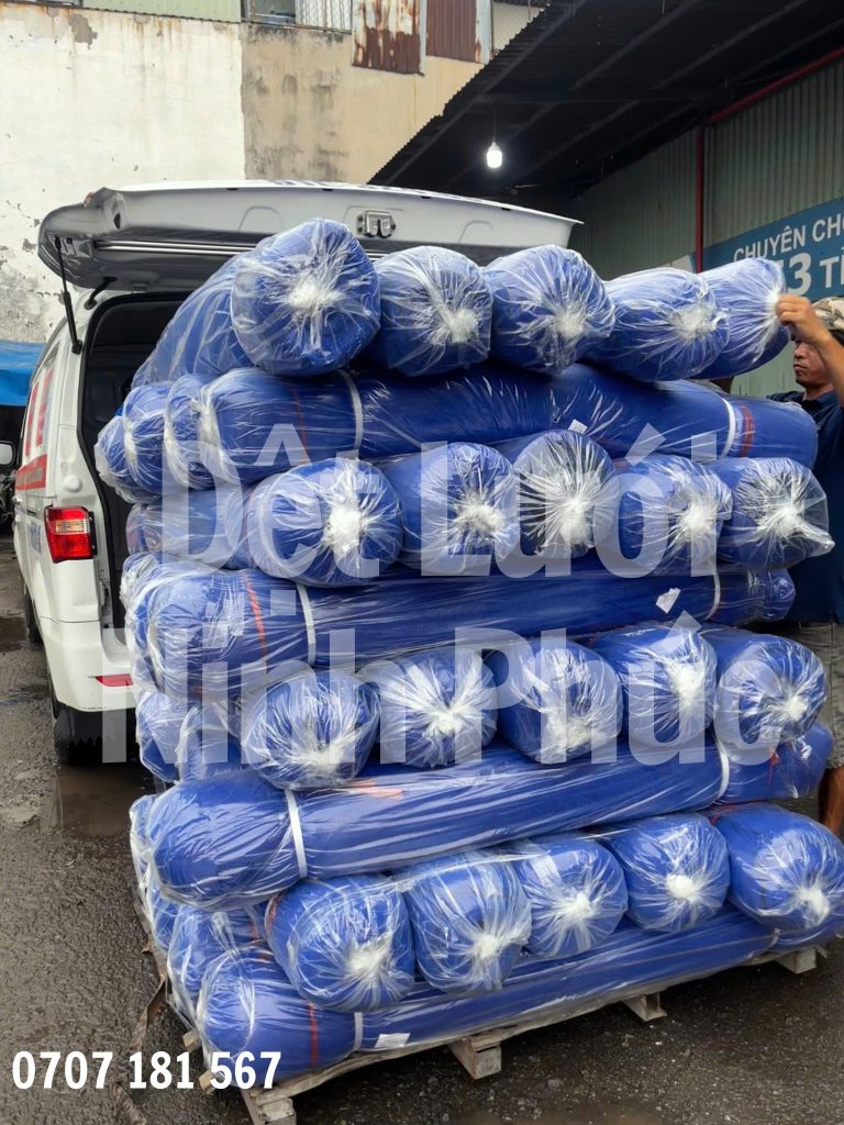 Lưới bao che 3mx50mx60g màu xanh tím